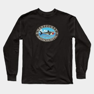 Nantucket, Massachusetts, Great White Shark Long Sleeve T-Shirt